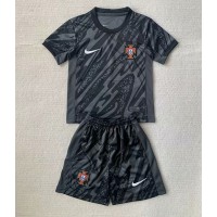 Portugalsko Brankarsky Domáci Detský futbalový dres ME 2024 Krátky Rukáv (+ trenírky)